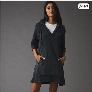 Daily Practice Anthropologie Hooded Sweatshirt Tunic Dress XS fits like S